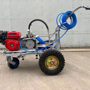 Equipo de Marcado de Carreteras con Pulverización en Frío, Impulsado Manualmente, Máquina de Marcado de Pintura para Carreteras a Gasolina, Utilizada para Pintar Rutas en Carreteras - Product Image 1