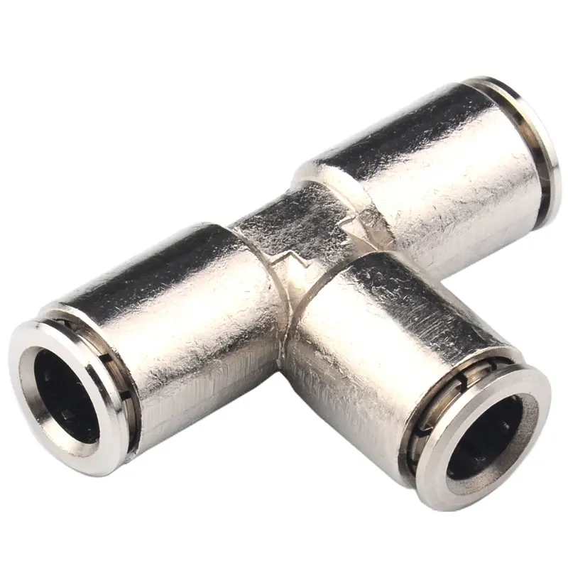 Metall pneumatisches Gelenk T-Stück alle Kupfer Luft schlauch anschluss Rohr verschraubung Zubehör pneumatischer Stecker