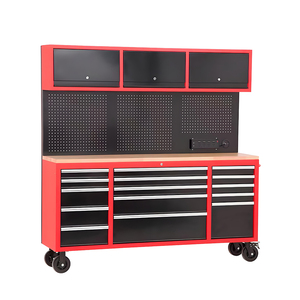 Customized Heavy-Duty Modular Garage Tool <strong>Cabinet</strong> 10 Drawers Fixed Casters <strong>Keyed</strong> <strong>Locking</strong> System Modern Style Powder Coated Tool - Product Image 2