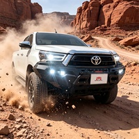 MTNTOPCN Desain Baru Bumper Depan untuk Truk Baja Berkualitas Tinggi dengan Lubang Sensor Park Assist yang Dapat Dipasang Cocok untuk Hilux 2021-2025