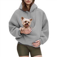Nouvel Arrivage Sweat à Capuche Personnalisé Brodé en Polaire avec Poches, Doublure Polaire, Épaules Tombantes pour Femme