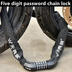 Bike Lock Bike Digital Chain Lock Security Outdoor Anti-Theft Locks Motorcycle Cycling Bicycle Accessories