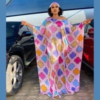 Liquidation Robe en rayonne grande taille Imprimé africain traditionnel Kitenge Designs avec strass Belle trousse de vêtements africains