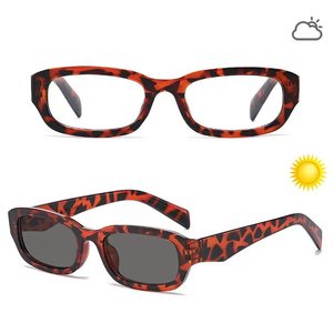 Gafas de Sol de Estilo Moderno, Montura Cuadrada Pequeña, Irregulares, con Cambio de Color, Populares en Internet, a la Moda, Combinan con Todo, Lisas - Product Image 4
