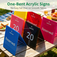 Support de Présentation de Table en Acrylique Transparent de Luxe OEM pour Cartes et Panneaux – Idéal pour Restaurants, Commerces, Hôtels et Boutiques