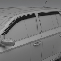 Pare-soleil de fenêtre en acrylique fumé pour Skoda Fabia 1999-2021, avec bande adhésive, protection contre la pluie, 4 pièces
