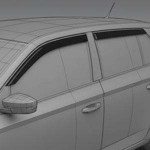 Set di 4 Deflettori Finestrini in Acrilico Fumé per Skoda <span class=keywords><strong>Fabia</strong></span> 1999-2021, Protezione Antipioggia con Nastro Adesivo - Product Image 2