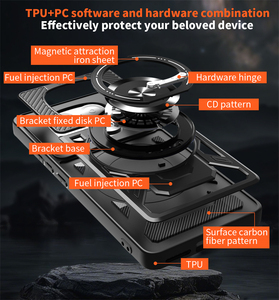 Étui de protection magnétique rotatif de luxe pour <span class=keywords><strong>Redmi</strong></span> <span class=keywords><strong>Note</strong></span> 15 14 Pro Plus K90 Pro Max 15 15C A5 TPU+PC Anti-chute - Product Image 5