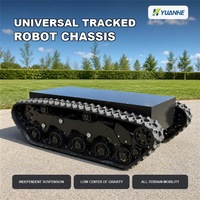 Plateforme robotique intelligente à chenilles pour la montée d'escaliers, châssis de type char, étanche IP68, charge utile de 800 kg pour la patrouille et le sauvetage