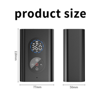 Gonfleur de pneus automatique pour vélo électrique, voiture, rechargeable, 12V, ABS noir, portable, monocylindre, avec manomètre numérique