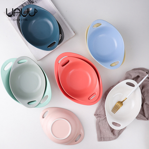 FENN a doppio manico a microonde opaco multicolore in ceramica ciotola da tavola Set di più colori infrangibili per i <span class=keywords><strong>bambini</strong></span> - Product Image 2