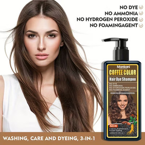 Instant Coffee Brown Hair Dye Shampoo 100% Gray Coverage Magical 15 Minutes Suitable Hair <strong>Coloring</strong> <strong>Conditioner</strong> - Product Image 3