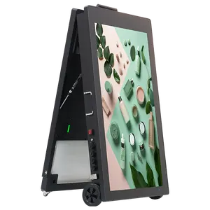 Display lcd impermeabile da 43 pollici per schermo pubblicitario a led portatile con inverter solare con energia solare