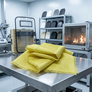 Tela de Aramida Tejida Resistente a Cortes y Retardante de Llama de 100GSM para Ropa de Trabajo y Protección Industrial contra Incendios - Product Image 1
