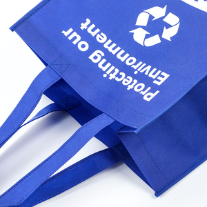 Biểu Tượng Tùy Chỉnh Thân Thiện Với Môi Màu Xanh Không Dệt Mua Sắm Túi Xách Có Thể Gập Lại Bền Không Thấm Nước Không Dệt Tote Túi Cho Các Sự Kiện Kinh Doanh - Product Image 6