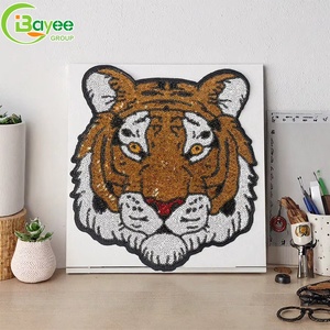 Handmade Custom Logo Animal Embroidery Patches <b>Sequin</b> Iron on Sew on Badges Appliques Clothing Bags Hats Wholesale - Product Image 2