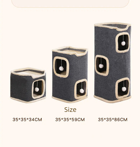Lit d'intérieur pour chat <span class=keywords><strong>Cat</strong></span> Cave Bed Winter Warm <span class=keywords><strong>Cute</strong></span> <span class=keywords><strong>Cat</strong></span> Condo Hideaway Hut Mobilier moderne pour plusieurs animaux de compagnie lavable - Product Image 3