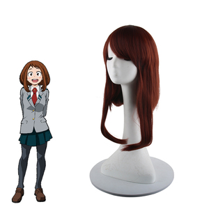 Perruque Bob courte My Hero Academia pour femmes, perruque naturelle avec frange, perruque Cosplay <span class=keywords><strong>Anime</strong></span> <span class=keywords><strong>Uraraka</strong></span> ocho - Product Image 3
