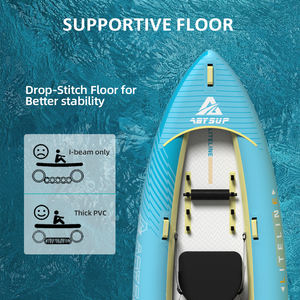 Kayak gonflable personnalisé avec logo, 13,8 pieds, 2 places, tandem, plancher Drop Stitch, <span class=keywords><strong>haute</strong></span> <span class=keywords><strong>pression</strong></span>, canoë de tourisme, usine OEM - Product Image 6