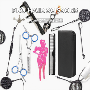 Ciseaux de barbier professionnels en acier inoxydable à lame droite, ciseaux à effiler pour droitiers, outil de coupe de cheveux pour salon, vente en gros - Product Image 2