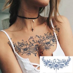 Autocollants de tatouage à transfert d'eau imperméables, papier écologique PET, semi-permanents pour le visage et le corps, durables 15 jours - Product Image 1