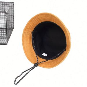 Sombrero de Pescador de Pana de Algodón Unisex para Otoño e Invierno, con Cuerda Cortavientos, Suave y Cálido, para Mujer, Regalo Promocional - Product Image 2