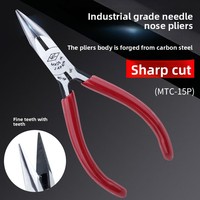 Pince coupante de précision japonaise importée MTC-13/18/15PS à bec effilé, à mâchoires dentelées, en acier au carbone, pour la coupe de fils et le maintien des objets