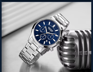 <span class=keywords><strong>Montre</strong></span> à quartz pour <span class=keywords><strong>homme</strong></span> <span class=keywords><strong>MEGIR</strong></span> 2150G, design populaire, <span class=keywords><strong>prix</strong></span> bas, bracelet en acier inoxydable, stock original, prête à être expédiée. - Product Image 6