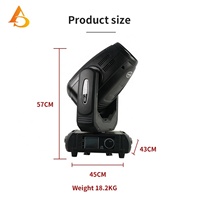 Lampu Sorot Bergerak Profesional 280w 10r Beam Moving Head Light Spot Wash 3in1 16 Channel