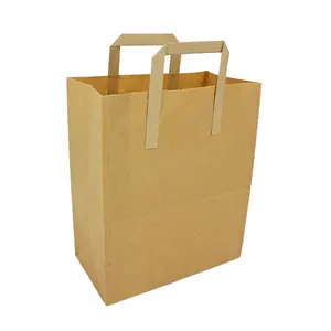 Custom paper bag recycled brown paper bag with logo printed