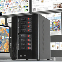 Stockage à chaud 8 baies châssis de serveur Nas Mini Itx 2.5/3.5 disque dur pour usage domestique avec ventilateur serveur de fichiers stocké