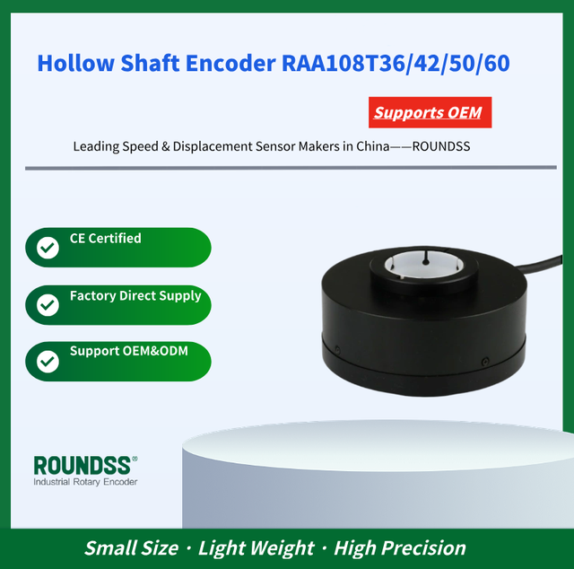 RAA108T36 Photoelectric Absolute Encoder Hollow Shaft 36mm 16-21bit Single-turn IP54