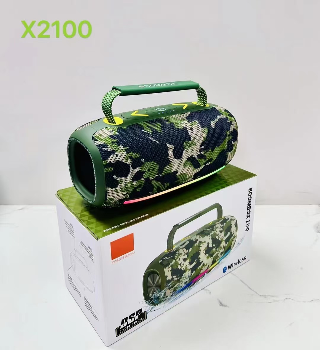 Portable Handle Outdoor Sound System BOOMBOX2100 Dynamic RGB Stream Light Clear Treble Rich Bass Splashproof Party Music Player · image 2