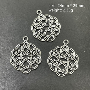 Conector de Joyería para Collar DIY, Estilo Étnico Chino, Nudo Chino, Plata <span class=keywords><strong>Antigua</strong></span> y Oro - Product Image 6