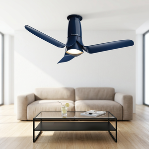 Ventilateur de plafond sans lumière, 3 pales en alliage d'aluminium noir, moteur 220V/380V silencieux, télécommande, 36 pouces, prêt à être expédié - Product Image 1