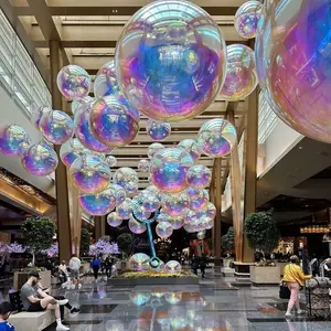 Hete Verkoop Grote Shinny Ball Pvc Opblaasbare Reflecterende Bal/Opblaasbare Kerstspiegel Bol/Opblaasbare Bol Spiegel Ballon