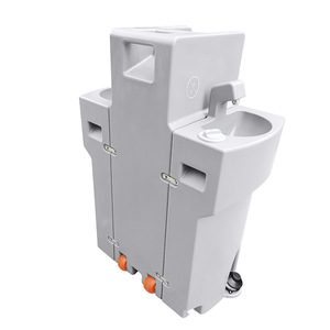 Évier <span class=keywords><strong>de</strong></span> camping portable avec <span class=keywords><strong>pompe</strong></span> à pied et roues – Station <span class=keywords><strong>de</strong></span> lavage des mains mobile pour extérieur - Product Image 5