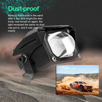 Phare LED auxiliaire super lumineux 100W bicolore pour moto tout-terrain, 4x4, VTT, SUV et véhicules automobiles