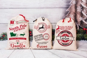 Custom <b>Large</b> Santa Sack Personalized 50*70Cm North Pole Express <b>Christmas</b> Canvas Drawstring <b>Gift</b> <b>Bag</b> for Xmas Collection - Product Image 6