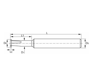 OEM/ODM DIN 6535 HA <span class=keywords><strong>H6</strong></span> 65HRC AlTiN Fresa de ranurado para chaveteros de carburo sólido 5.8x0.5mm 3T Garant 208033 - Product Image 3