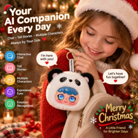 Peluche Intelligente Interactif Capybara Panda avec Réponse Tactile et Fonction de Conversation – Cadeau de Noël
