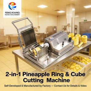 Machine à découper et à former des tranches d'ananas 2-en-1, conception originale d'usine, pour usage industriel - Product Image 1