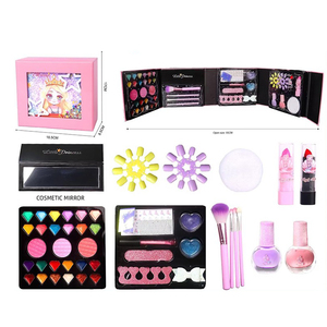 Recién llegado, caja para manualidades doblada en cuartos, Kits de maquillaje no tóxicos, juguetes de maquillaje de belleza, juego de juguetes cosméticos para niños de princesa - Product Image 2