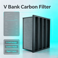 Filtre V-Bank, Filtre V-Cell, Filtre HEPA V-Bank, Filtre à Charbon Actif, Filtre Compact Rigide en Forme de V, Élimine les COV et les Gaz Chimiques, Vente en Gros