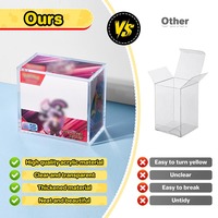 Boîte de rangement pour cartes en acrylique magnétique épaissie, anti-poussière, étanche, gain de place, personnalisée en usine