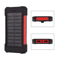 Gadget électronique au prix d'usine, batterie solaire étanche 10000mAh, charge rapide, lampe torche LED intégrée, sans fil