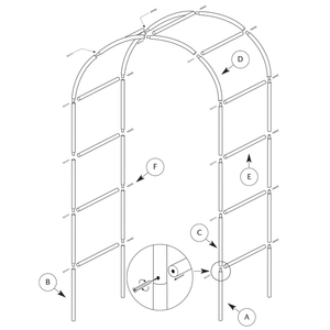 Arche <span class=keywords><strong>de</strong></span> jardin en plastique anti-pourriture la plus vendue pour plantes grimpantes, treillis <span class=keywords><strong>de</strong></span> jardin naturel - Product Image 6