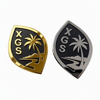 Autocollant d'emblème en métal 3D personnalisé APEX, autocollant de badge de voiture or et argent, logo vertical personnalisé pour hayon de camion et SUV OEM