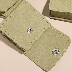 Eco-friendly Custom Multifunction Velvet Square Button Jewelry Pouch Packaging Logo Pendant Earrings Storage Bag Customizable - Product Image 6