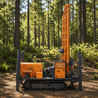 Foreuse sur chenilles JTQZ-350 pour puits d'eau de 350 m de profondeur avec marteau DTH, machine de forage pour mines et carrières